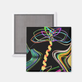 Mini Art Neon Palm Magnet (Vorderseite/Rückseite)