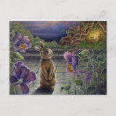 Mini Art Rabbit Dreams Fantasy Postcard Postkarte (Vorderseite)