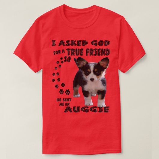 Mini Auggie Quote Mama Vater Lover Print, Niedlich T-Shirt (Design vorne)