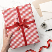 Mini-Aurora-Rot-Gingham-Karomuster Geschenkpapier