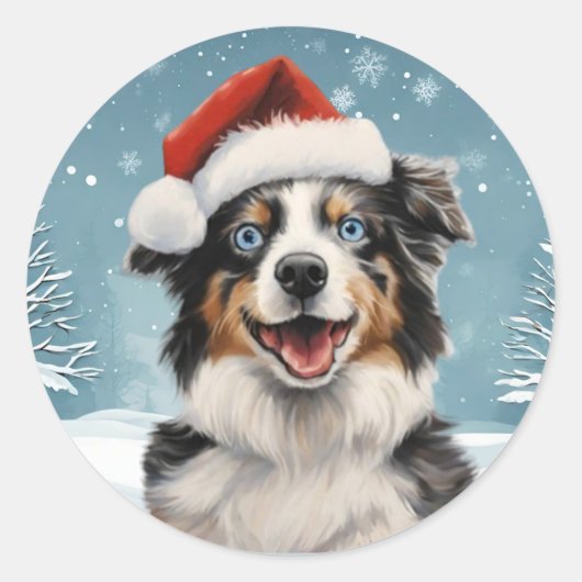Mini Aussie 2 Holiday Stickers (Vorderseite)