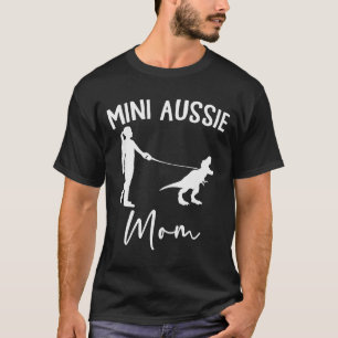 Mini Aussie Mama Australischer Schäferhund Dinosau T-Shirt