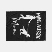 Mini Aussie Mom Australian Shepherd Dog Dinosaur W Fleecedecke (Vorderseite (Horizontal))