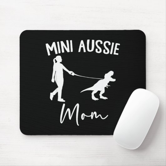 Mini Aussie Mom Australian Shepherd Dog Dinosaur W Mousepad (Mit Mouse)