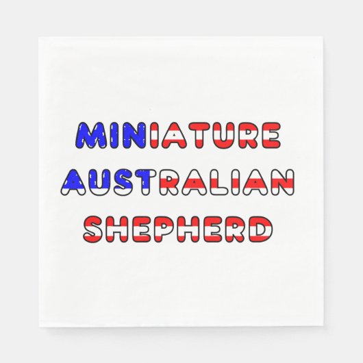 mini aussie usa-flag in name serviette (Vorderseite)