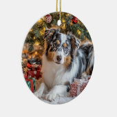 Mini Australian Shepherd Keramik Ornament (Rechts)