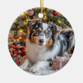 Mini Australian Shepherd Keramik Ornament (Vorne)