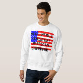 mini australischer Name auf Flaggenblau merle Sweatshirt (Vorne ganz)