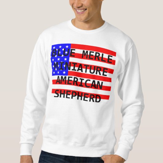 mini australischer Name auf Flaggenblau merle Sweatshirt (Vorderseite)