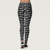 Mini Auto Herzen Schwarz Leggings (Rückseite)