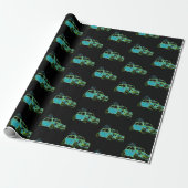 Mini Auto Matsch Lime Geschenkpapier (Ungerollt)