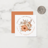 MINI Autumn Florals Foliage Happy Thanksgiving Mitteilungskarte (Vorderseite/Rückseite Beispiel)