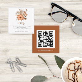 Mini Autumn Florals QR Code Wedding Online UAWG Begleitkarte