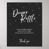 Mini-Baby-Duschspiele Windeln Raffle-Zeichen Poster (Vorne)