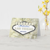 Mini Baby-Rose VERHEIRATET in Las Vegas Card Karte (Gelbe Blume)