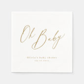 Mini-Baby-Script-Minishow aus Gold Serviette (Vorderseite)