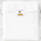 Mini-Bahamas Urlaub Runder Aufkleber (Tasche)