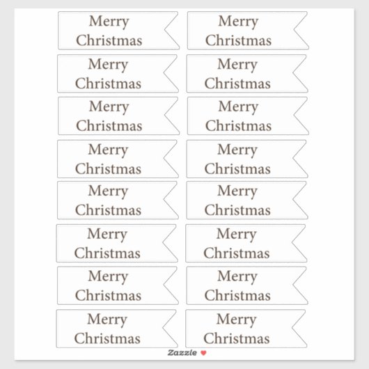 Mini Banner Frohe Weihnachtsgeschenk Tag Set Aufkleber (Blatt)
