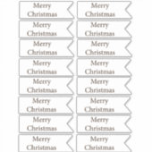 Mini Banner Frohe Weihnachtsgeschenk Tag Set Aufkleber (Vorderseite)