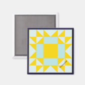 Mini Barn Quilt Arizona Star Magnet (Vorderseite/Rückseite)