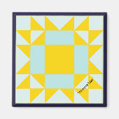 Mini Barn Quilt Arizona Star Magnet (Vorne)