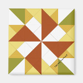 Mini Barn Quilt Harvest Pinwheel Magnet (Vorne)