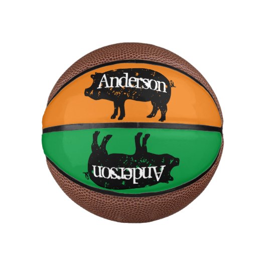 Mini Basketball mit Logo für das Maskottchen (Vorderseite)
