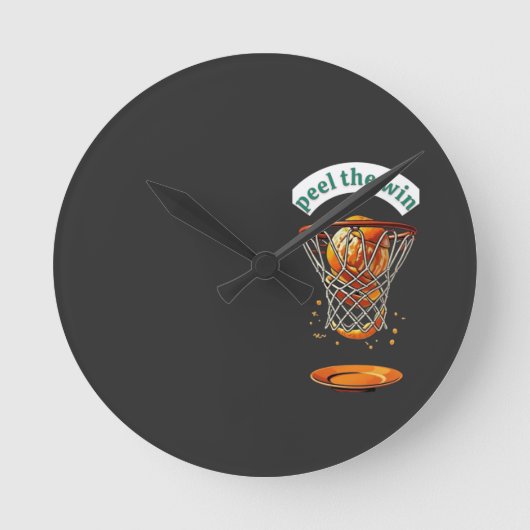 Mini Basketballkorb Runde Wanduhr (Vorderseite)