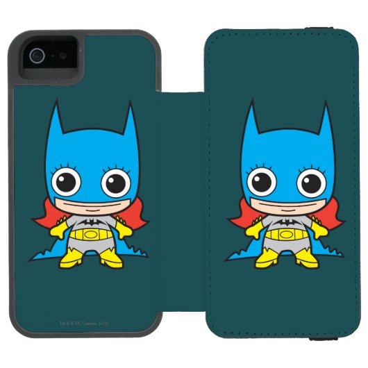 Mini Batgirl Incipio iPhone Geldbeutel-Hülle (Folio Geöffnet)