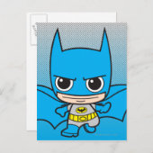 Mini Batman Running Postkarte (Vorne/Hinten)