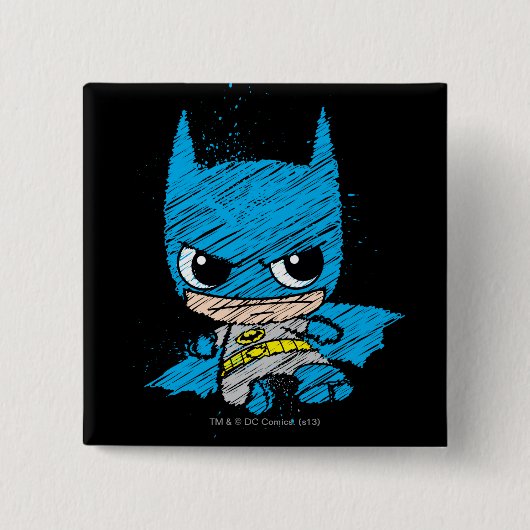 Mini Batman Sketch Button (Vorderseite)