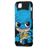 Mini Batman Sketch Case-Mate iPhone Hülle (Rückseite Links)