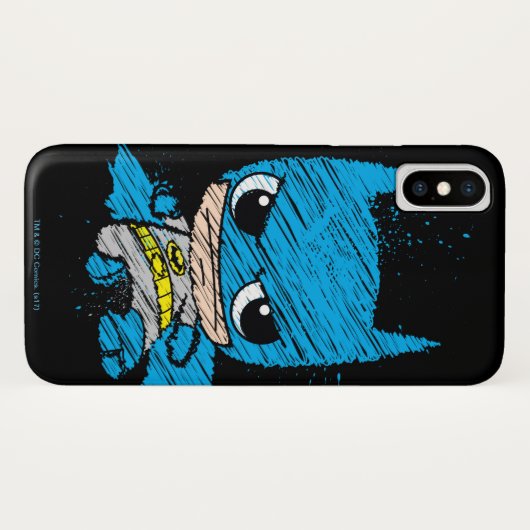 Mini Batman Sketch Case-Mate iPhone Hülle (Rückseite (Horizontal))