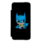 Mini Batman Sketch Incipio iPhone Geldbeutel-Hülle (Folio Vorderseite)