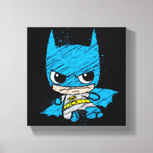 Mini Batman Sketch Leinwanddruck