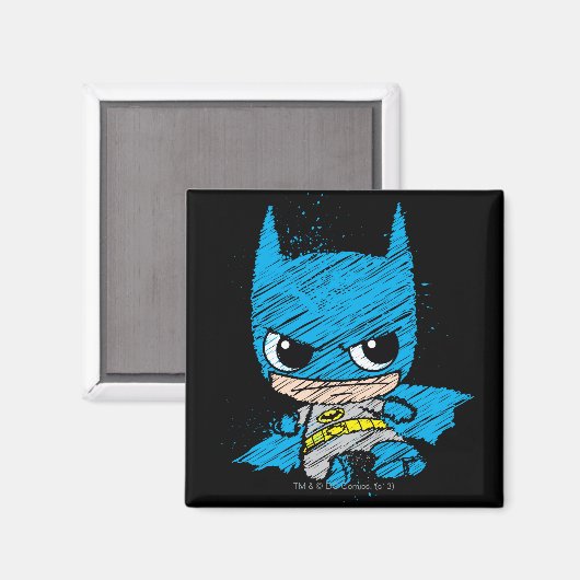 Mini Batman Sketch Magnet (Vorderseite/Rückseite)