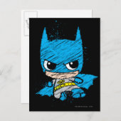 Mini Batman Sketch Postkarte (Vorne/Hinten)