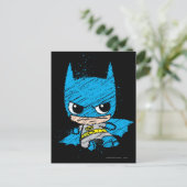 Mini Batman Sketch Postkarte (Stehend Vorderseite)