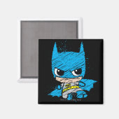 Mini-Batman-Skizze Magnet (Vorderseite/Rückseite)