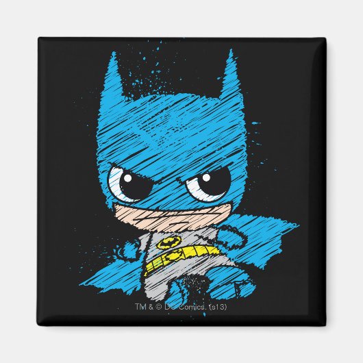 Mini-Batman-Skizze Magnet (Vorne)