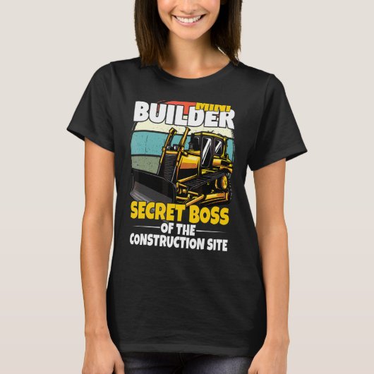 Mini-Bauleiter für Kinder mit Bagger T-Shirt (Vorderseite)