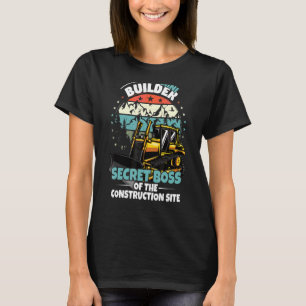 Mini-Bauleiter für Kinder mit Bagger T-Shirt