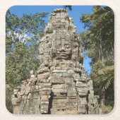 Mini Bayon ... Ta Prohm, Siem Reap, Kambodscha Rechteckiger Pappuntersetzer (Vorderseite)