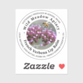 Mini Beeswax Lip Balm Lid Label French Verbena (Blatt)