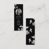 Mini-Begräbniskarte der weißen Wildblume Lesezeich Mini Visitenkarte (Vorne/Hinten)