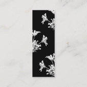 Mini-Begräbniskarte der weißen Wildblume Lesezeich Mini Visitenkarte (Rückseite)