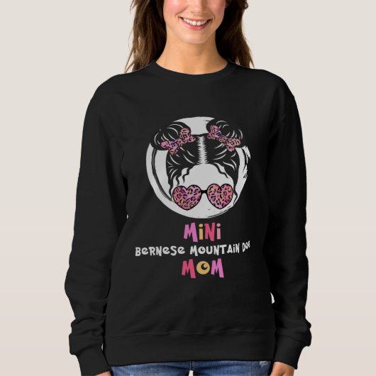 Mini Bernese Mountain Dog Mom little girl cute Sweatshirt (Vorderseite)