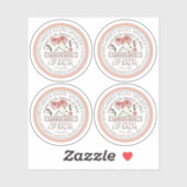 Mini-Bienenwachs-Lippe Balsam-Leder-Etikett Rosa G Aufkleber (Blatt)