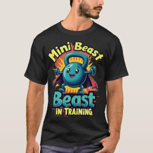 Mini-Biest in Ausbildung: Süßer Kettlebell-Superhe T-Shirt