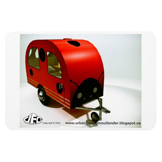 Mini Bike Camper Ladybug Premium Magnet (Horizontal)